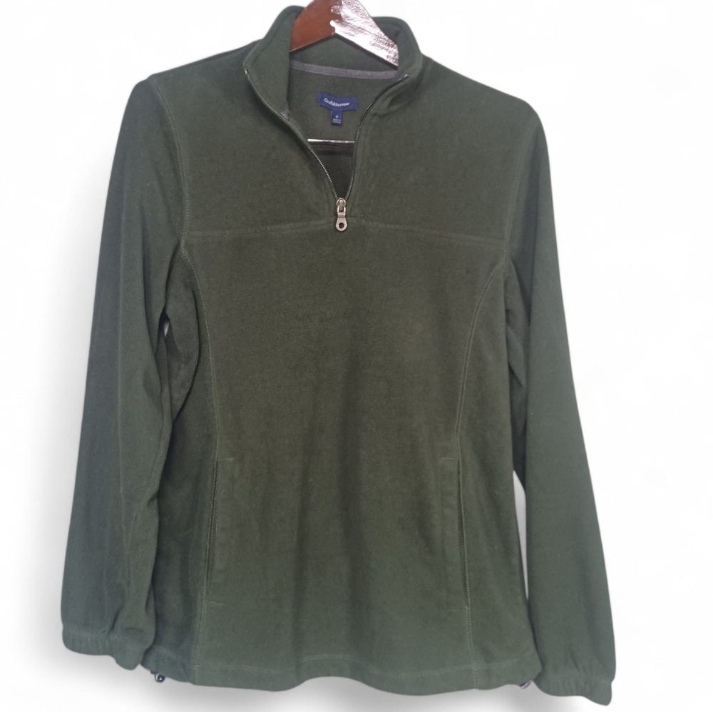 Croft & Barrow Women's Olive Green Fleece Quarter Zip Pullover S Outdoor‎ Layer